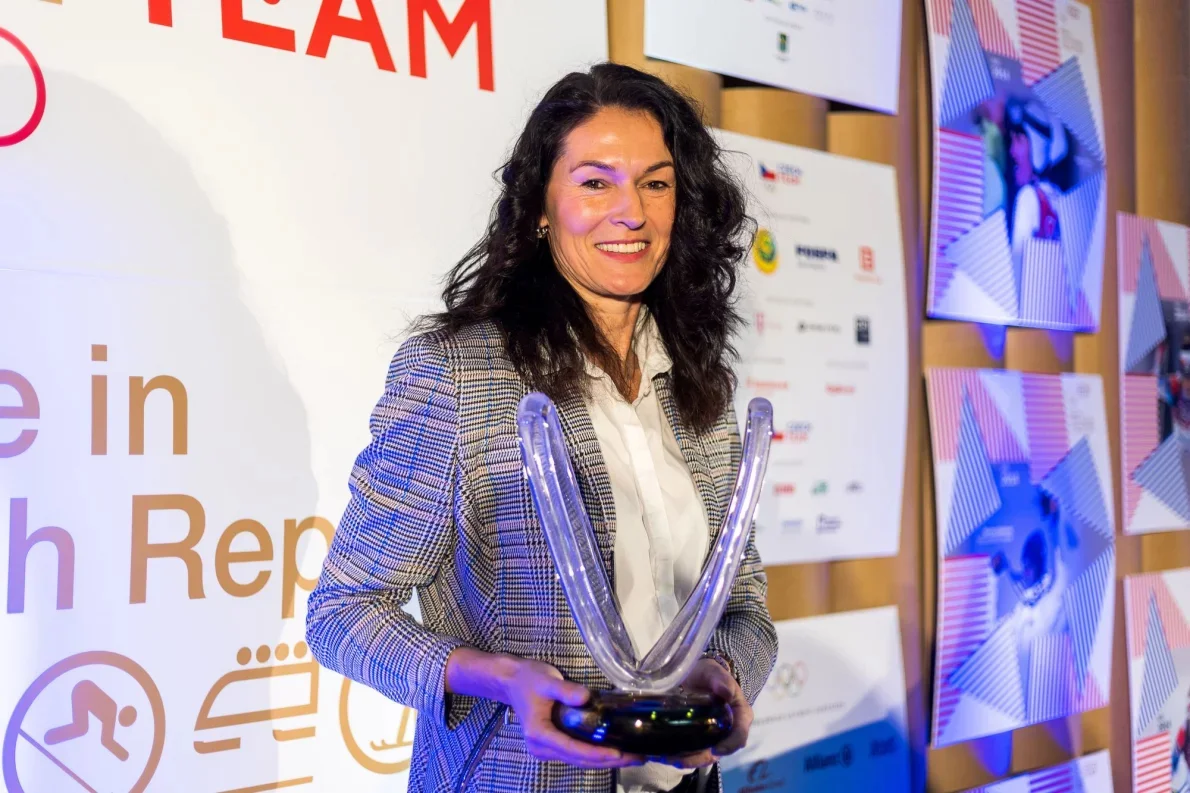 Šárka Kašpárková receives the Věra Čáslavská Award
